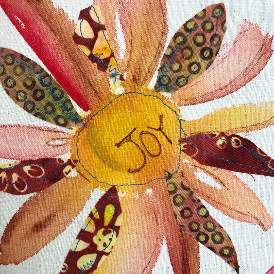 joy more - word hoop art
