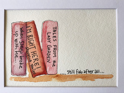 true life bookshelf vol. 17  - watercolor print