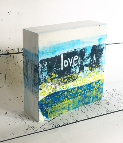 love - wood panel art