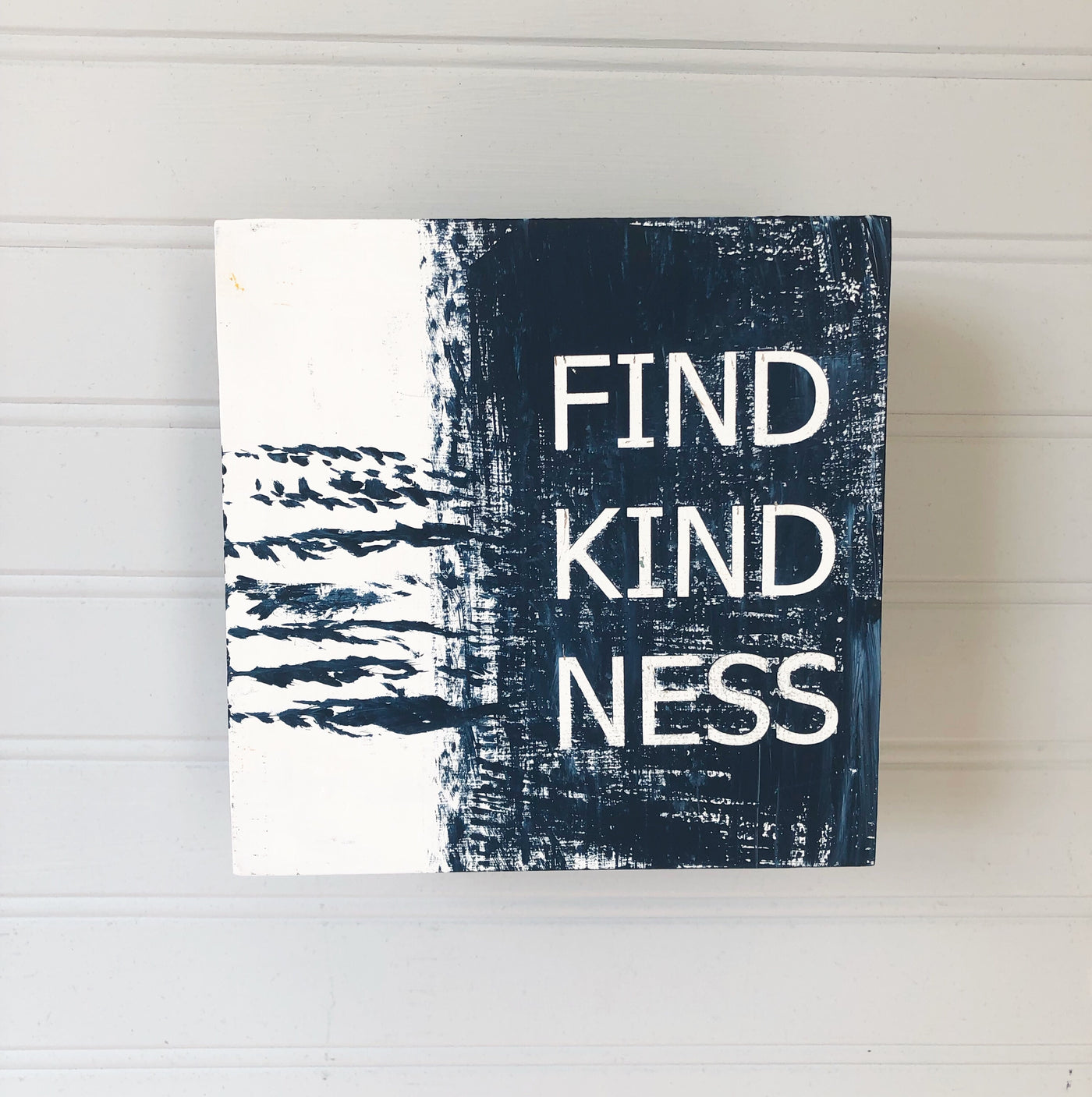 find kindness - wood panel art