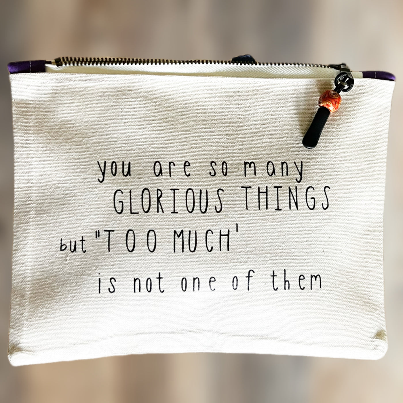 mini canvas makeup medication money zip bag group 3