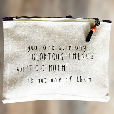 mini canvas makeup medication money zip bag group 3