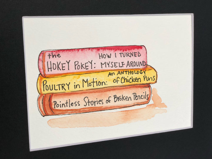 true life bookshelf vol. 9  - watercolor print