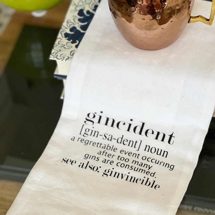 it's a gincident - humorous bar kitchen towel SM