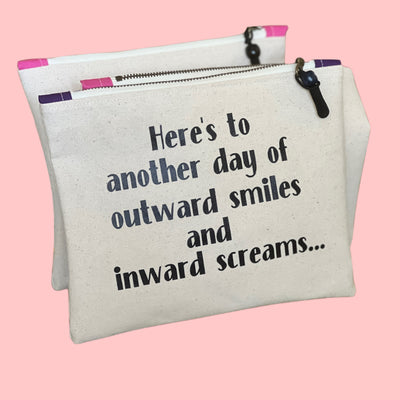 mini canvas makeup medication money zip bag group 4