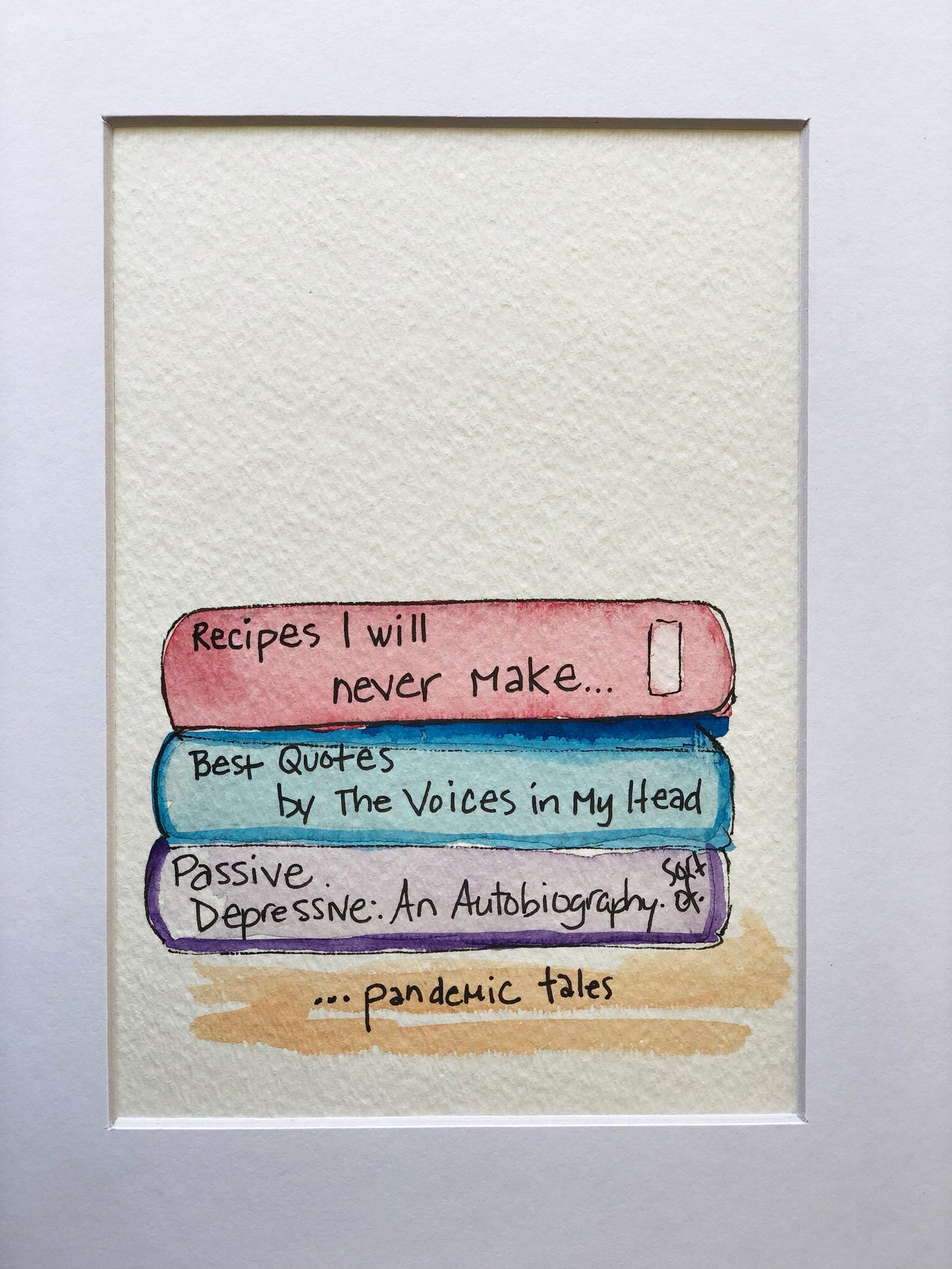true life bookshelf vol. 14  - watercolor print