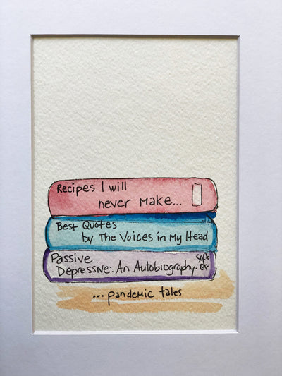 true life bookshelf vol. 14  - watercolor print