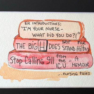 true life bookshelf vol. 16  - watercolor print
