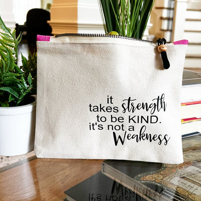 mini canvas makeup medication money zip bag