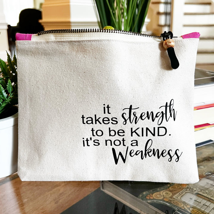mini canvas makeup medication money zip bag