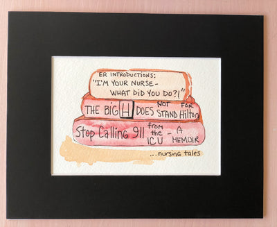 true life bookshelf vol. 16  - watercolor print
