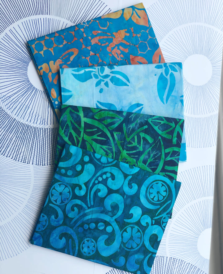 Cotton Face Mask with Filter Pocket - FRESH BLUES