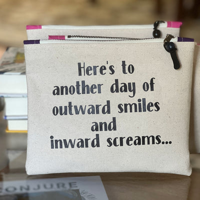 mini canvas makeup medication money zip bag group 4