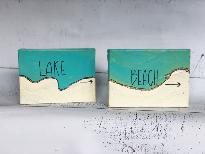beach canvas word art