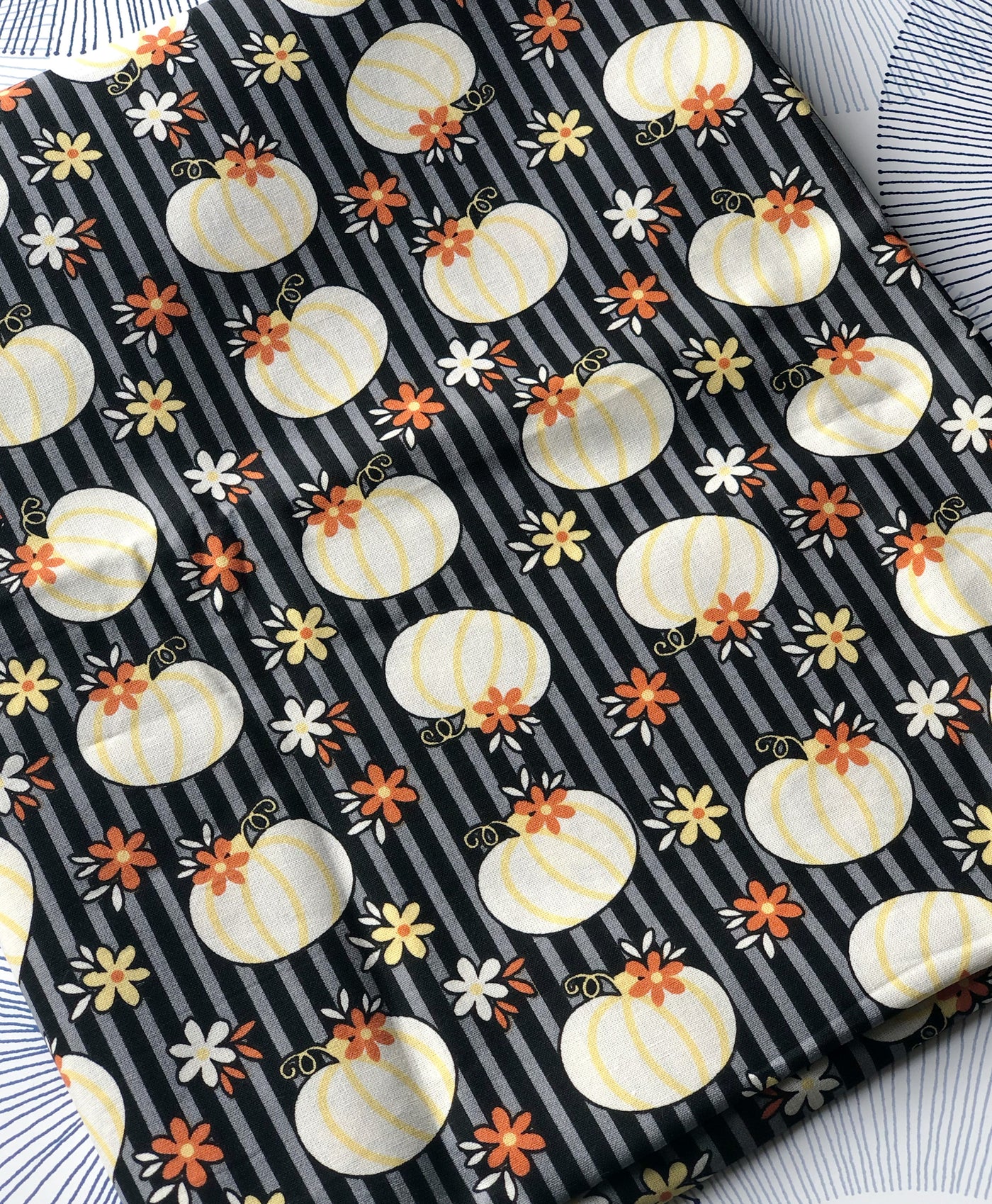 Cotton Face Mask with Filter Pocket - CHEERY PUMPKIN FABRIC