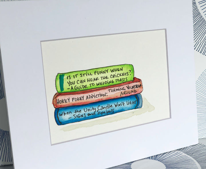 true life bookshelf vol. 11  - watercolor print