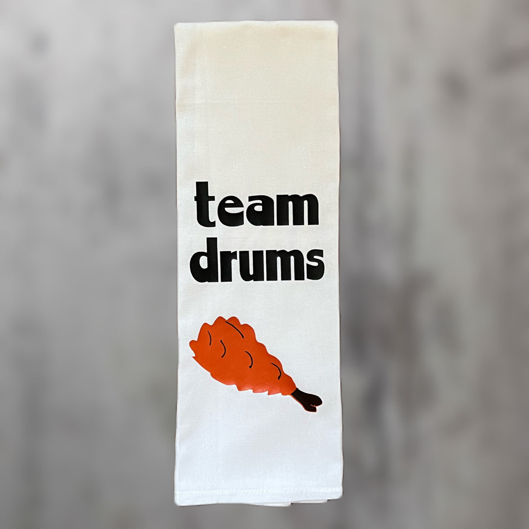 flats or drums? - humorous bar kitchen towel LG