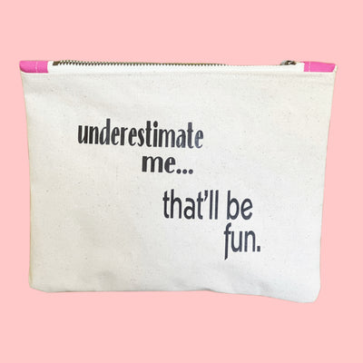 mini canvas makeup medication money zip bag group 4