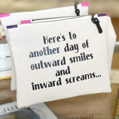 mini canvas makeup medication money zip bag group 4