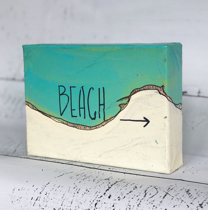 beach canvas word art