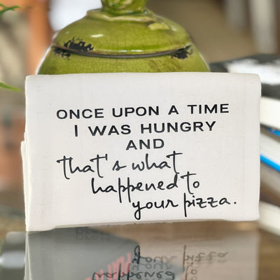 i was hungry and ate your pizza - humorous bar kitchen towel SM