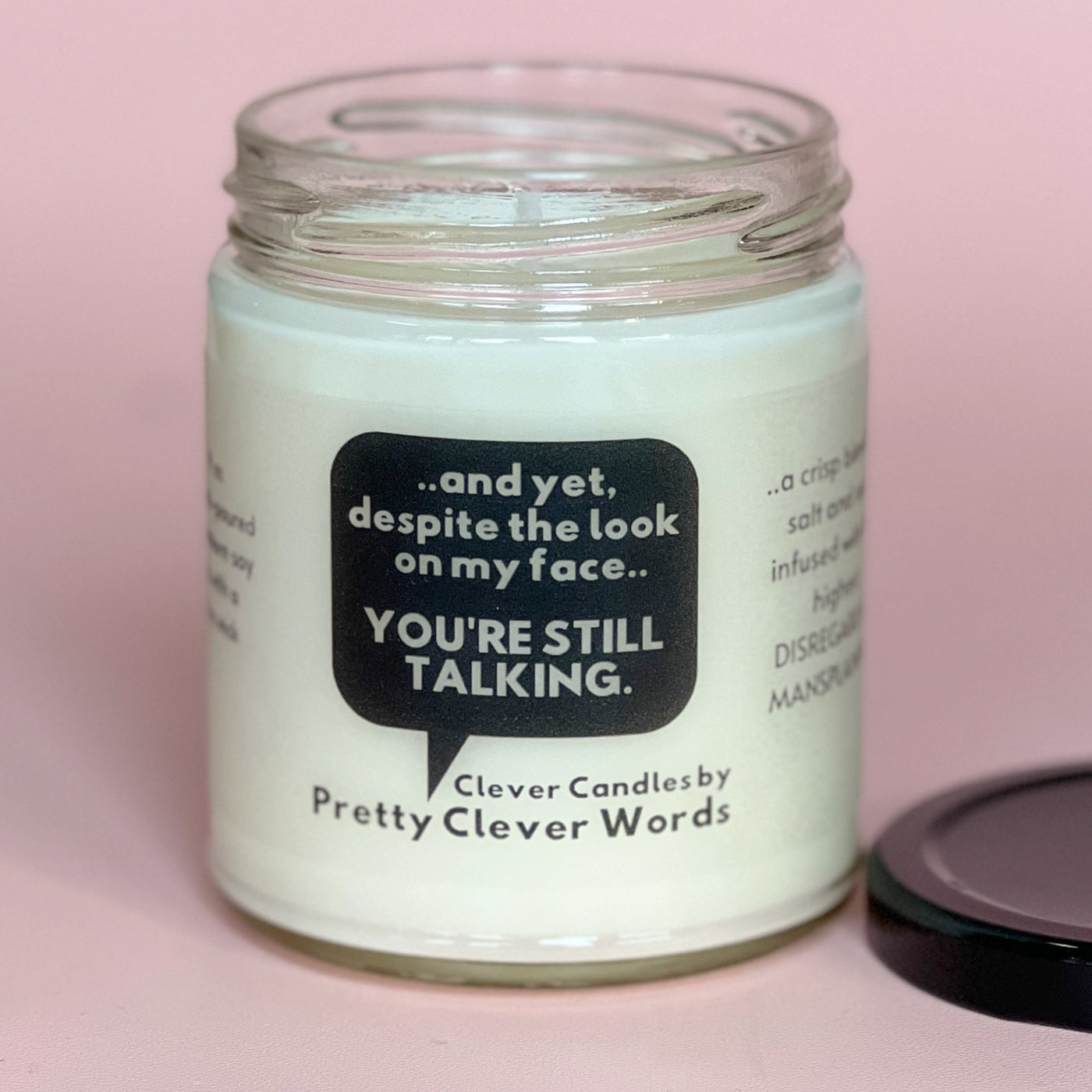 yet, you're still talking word bubble - salt life candle