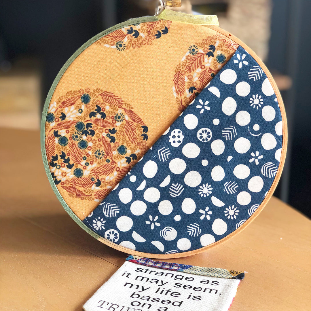 sun and moon - pocket hoop art