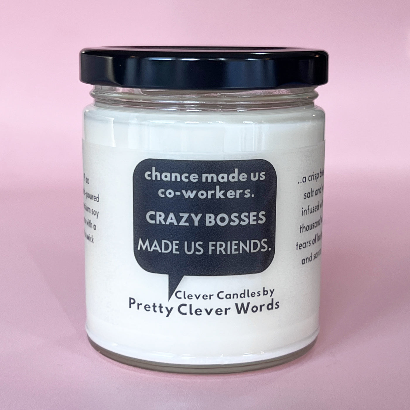 crazy bosses co-workers word bubble - salt life candle
