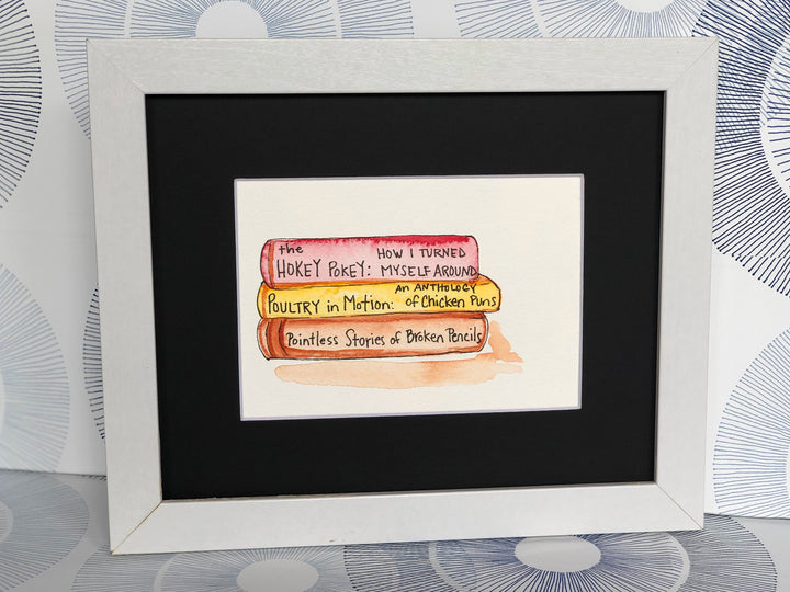 true life bookshelf vol. 9  - watercolor print