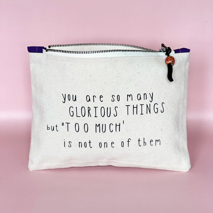 mini canvas makeup medication money zip bag group 3