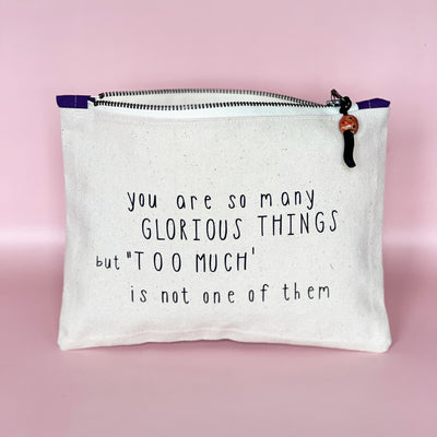 mini canvas makeup medication money zip bag group 3
