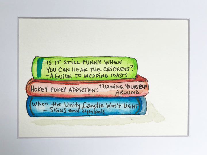 true life bookshelf vol. 11  - watercolor print