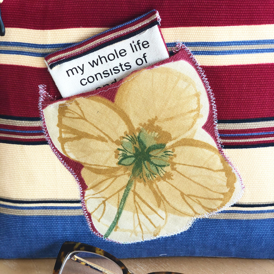 flower pocket - canvas zip bag