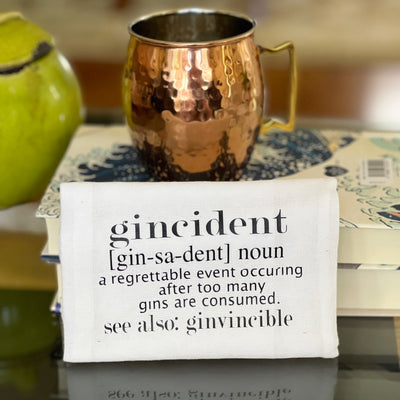 it's a gincident - humorous bar kitchen towel SM