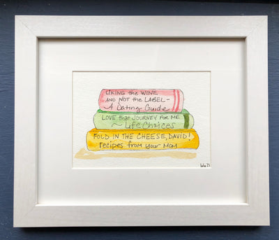 true life bookshelf vol. 13  - watercolor print