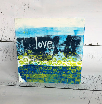 love - wood panel art