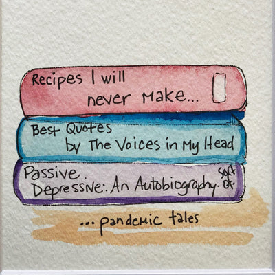 true life bookshelf vol. 14  - watercolor print