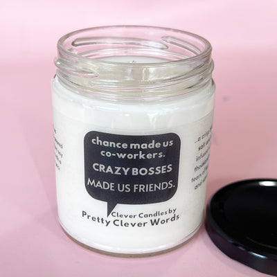 crazy bosses co-workers word bubble - salt life candle