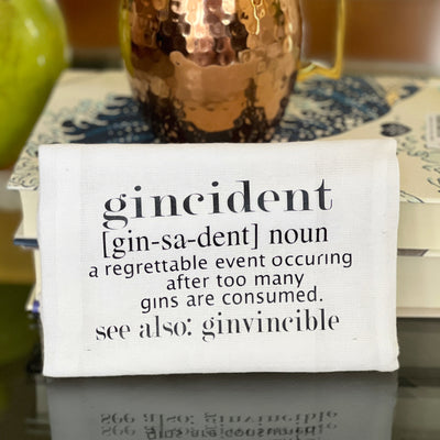 it's a gincident - humorous bar kitchen towel SM
