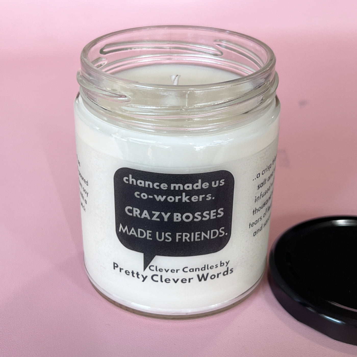 crazy bosses co-workers word bubble - salt life candle