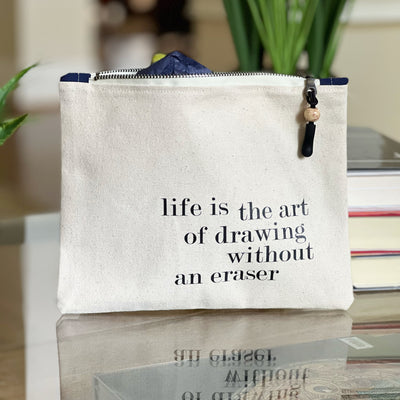 mini canvas makeup medication money zip bag group 3