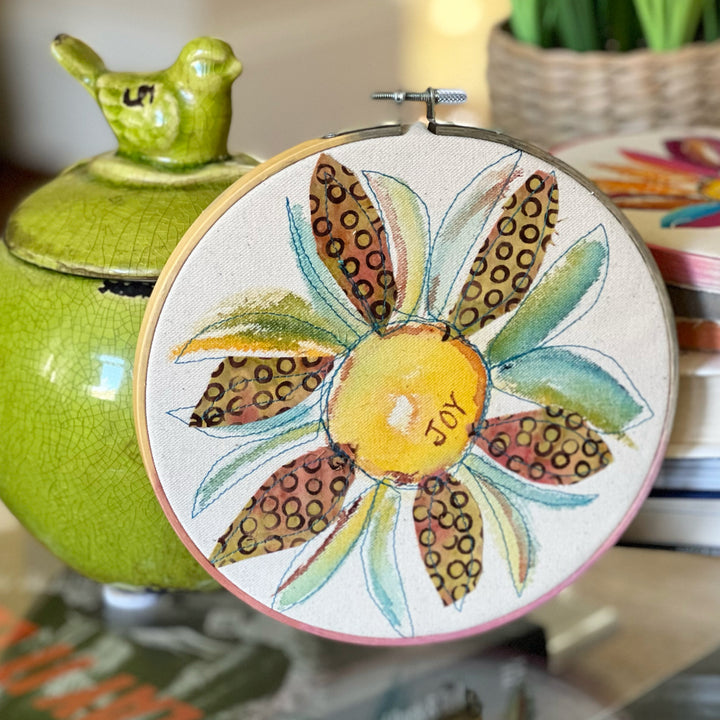joy - word hoop art