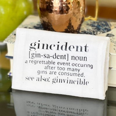 it's a gincident - humorous bar kitchen towel SM