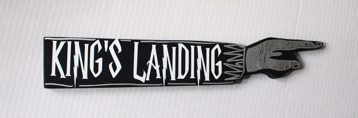 Thrones Collection - wooden pointy finger signs - Pretty Clever Words