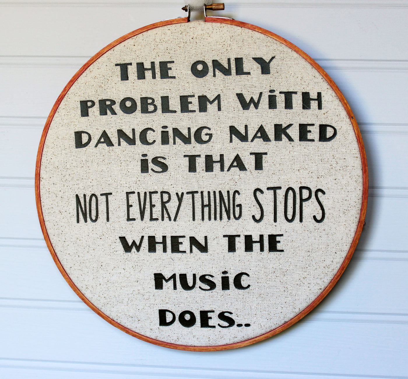 when the music stops hoop art