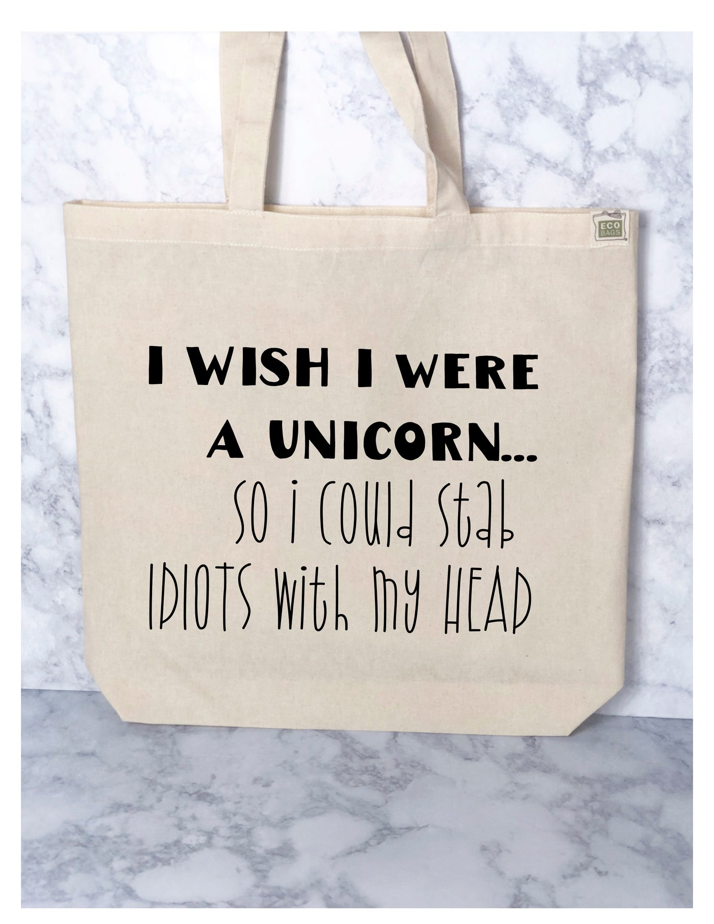 i wish i were a unicorn - tote bag