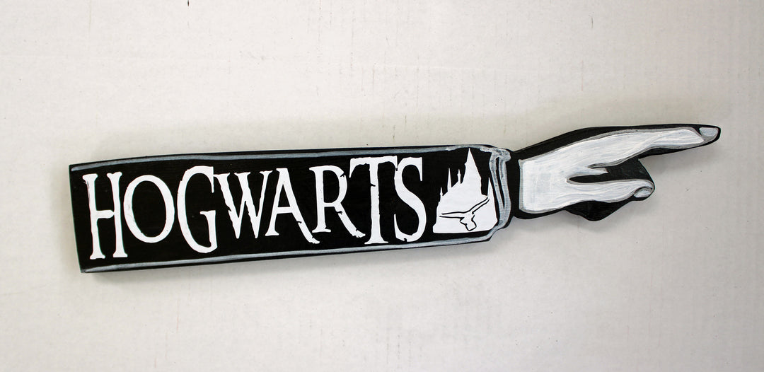 Wizard Houses Collection - wooden pointy finger signs - Pretty Clever Words
