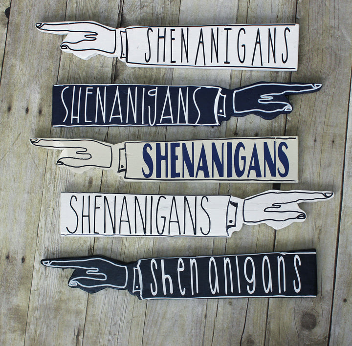 Custom Wooden Pointer Finger Sign