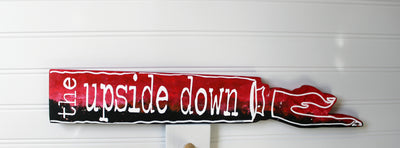 Stranger Direction wooden pointy finger signs - Pretty Clever Words
