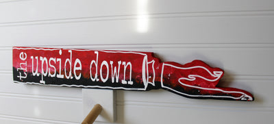 Stranger Direction wooden pointy finger signs - Pretty Clever Words